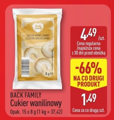 Cukier Back Family Cukier wanilinowy promocja w Aldi