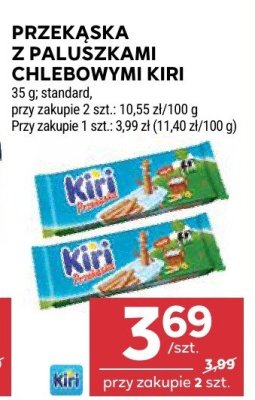 Przekąska z paluszkami chlebowymi Kiri promocja w Stokrotka