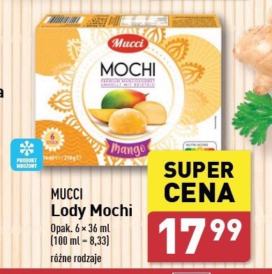 Lody mochi mango Mucci promocja