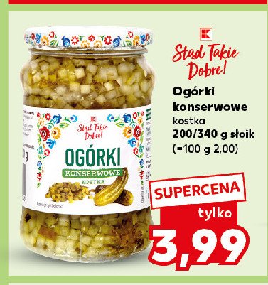 Ogórki konserwowe kostka K-classic stąd takie dobre! promocja