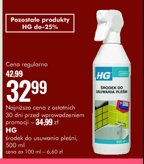 Środek do usuwania pleśni HG ŁAZIENKA promocja