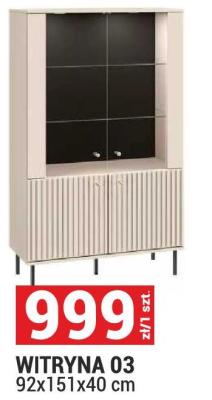 Witryna 03 SYSTEM SOPHIE 92x151x40 cm promocja w Merkury Market