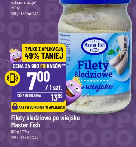 Filety śledziowe po wiejsku Master fish promocja