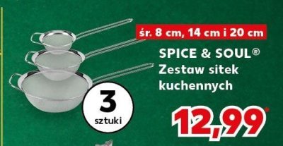 Zestaw sitek kuchennych SPICE & SOUL śr. 8 cm, 14 cm i 20 cm 3 sztuki promocja w Kaufland