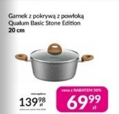 Garnek z powłoką qualum basic stone edition silverstone 20 cm Ambition promocja