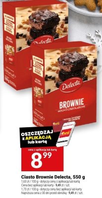 Ciasto Brownie Delecta, 550 g promocja w Twój Market