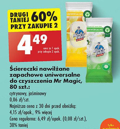 Ściereczki uniwersalne  jaśminowe Mr magic promocja