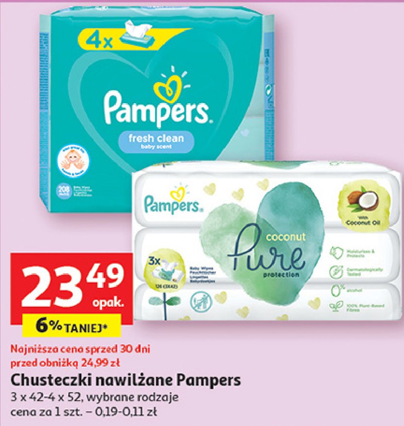 Chusteczki nawilżane coco PAMPERS HARMONIE promocja
