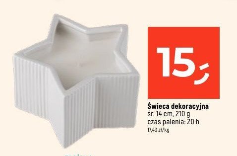 Świeca dekoracyjna promocja w Dealz