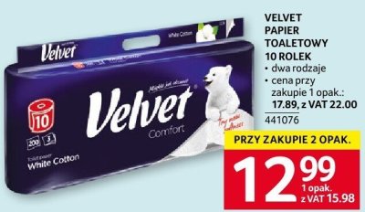 Papier toaletowy Velvet promocja w Selgros