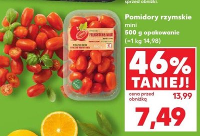 Pomidory rzymskie mini promocja w Kaufland