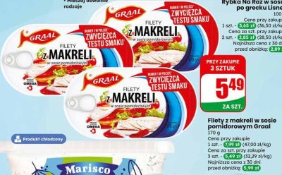Filety z makreli w sosie pomidorowym  promocja w Dino