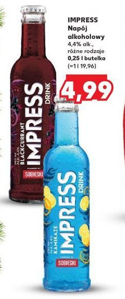 Drink kamikaze Sobieski impress promocja w Kaufland