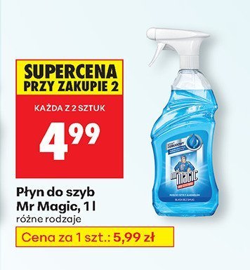 Płyn do szyb Mr Magic, 1 l różne rodzaje promocja w Biedronka