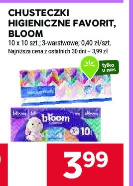 Chusteczki higieniczne BLOOM promocja w Stokrotka