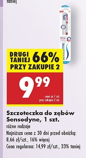 Szczoteczka do zębów extra soft Sensodyne pro szkliwo promocja w Biedronka