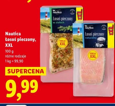 Łosoś pieczony XXL Nautica różne rodzaje promocja w Lidl