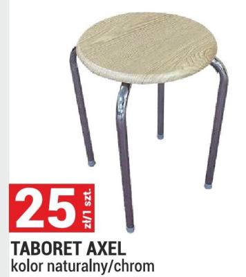 Taboret AXEL kolor naturalny/chrom promocja w Merkury Market