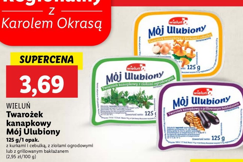 Twarożek z grillowanym bakłażanem Wieluń mój ulubiony promocja w Lidl