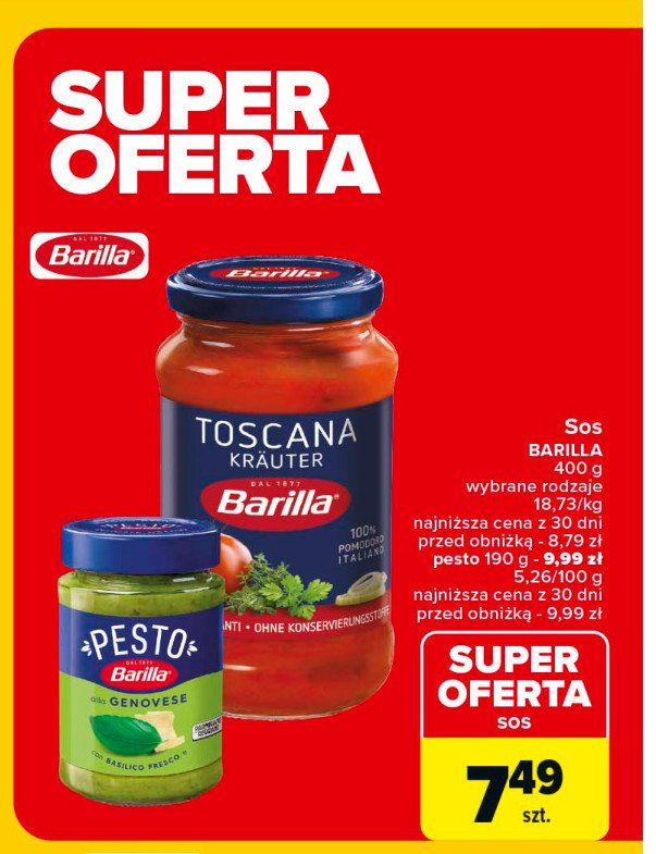 Pesto genovese Barilla promocja