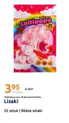 Lizaki Unicorn Lollipops 25 szt. promocja w Action