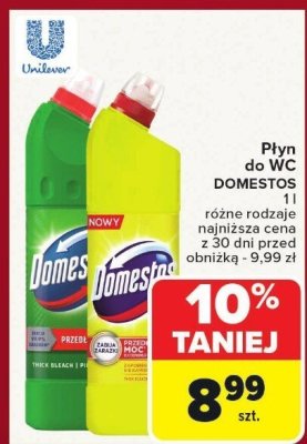 Płyn do WC Domestos różne rodzaje promocja w Carrefour