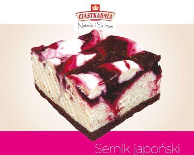 Sernik japoński Ciastkarnia Natalia i Szymon promocja w TOPAZ