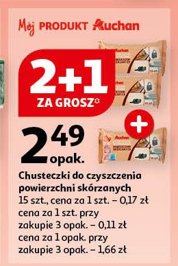 Chusteczki do artykułów skórzanych Auchan różnorodne (logo czerwone) promocja