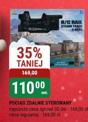 Pociąg zdalnie sterowany R/C Rail Steam Train promocja w bi1