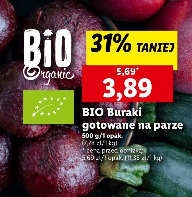 Buraki gotowane Bio organic promocja