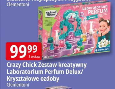 Crazy Chick Zestaw kreatywny Laboratorium Perfum Delux/Kryształowe ozdoby Clementoni promocja w Leclerc