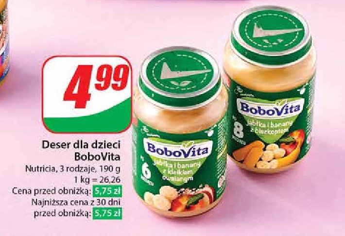 Deser jabłko-banan- biszkopt Bobovita promocja