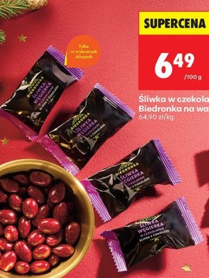 Śliwka w czekoladzie na wagę promocja w Biedronka