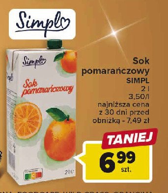 Sok pomarańczowy Simpl promocja