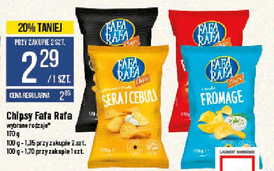 Chipsy cebulowo-serowe Fafa rafa promocja