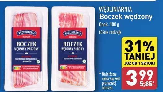 Boczek wędzony surowy Wędliniarnia classic promocja