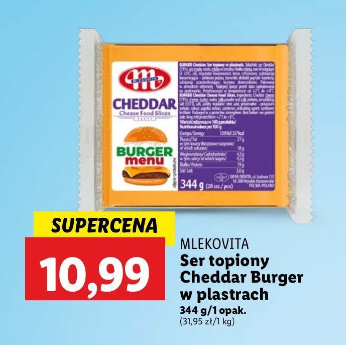 Ser cheddar Mlekovita promocja