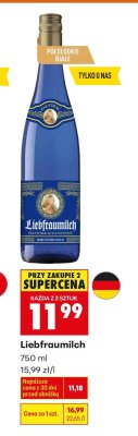Wino Liebfraumilch białe półsłodkie promocja w Biedronka