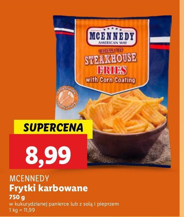 Frytki steakhouse sół i pieprz Mcennedy promocja w Lidl
