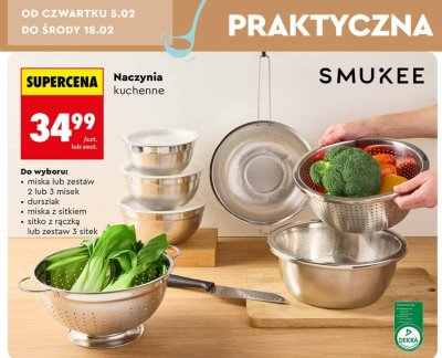 Sitko z rączką lub zestaw 3 sitek promocja w Biedronka