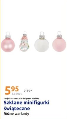 Szklane minifigurki świąteczne różne warianty promocja w Action