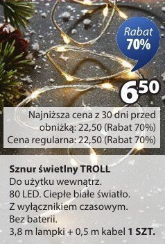 Sznur świetlny TROLL do użytku wewnątrz, 80 LED promocja w Jysk