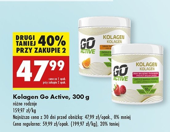 Kolagen truskawka-malina Go active promocja