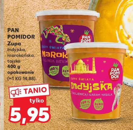 Zupa pani marokańska z quinoą batatem i kolendrą Pan pomidor & co promocja