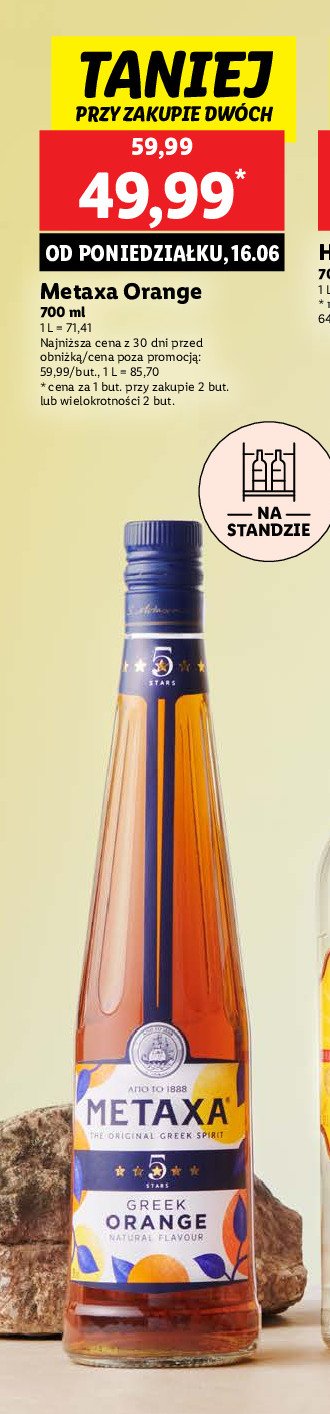 Brandy Metaxa 5* greek orange promocja w Lidl