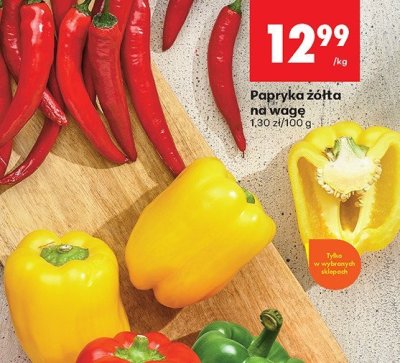 Papryka żółta na wagę promocja w Biedronka