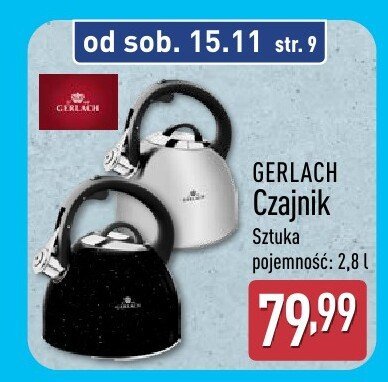 Czajnik 2,8 l GERLACH promocja w Aldi