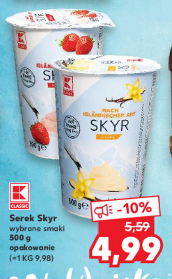 Jogurt skyr waniliowy K-classic promocja