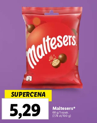 Draże czekoladowe Maltesers promocja