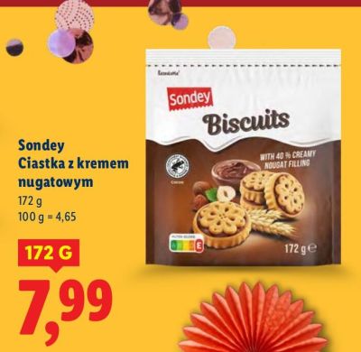 Ciastka z kremem nugatowym promocja w Lidl